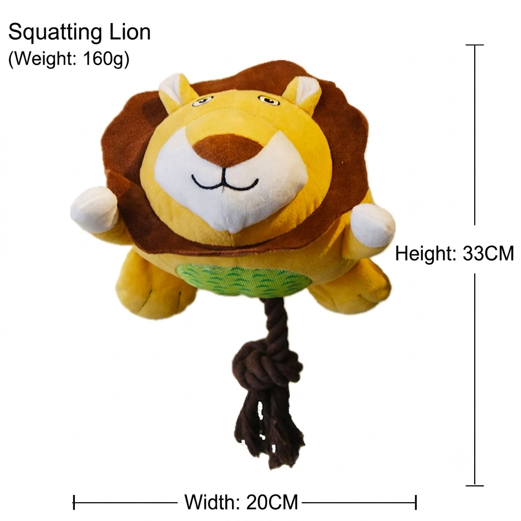 Cute Dog Plush Toy—Perfect for Pets to Keep Them Entertained While Alone; Durable, Chew-Resistant, and Squeaky; Ideal for Large Dogs to Chew on（副本）