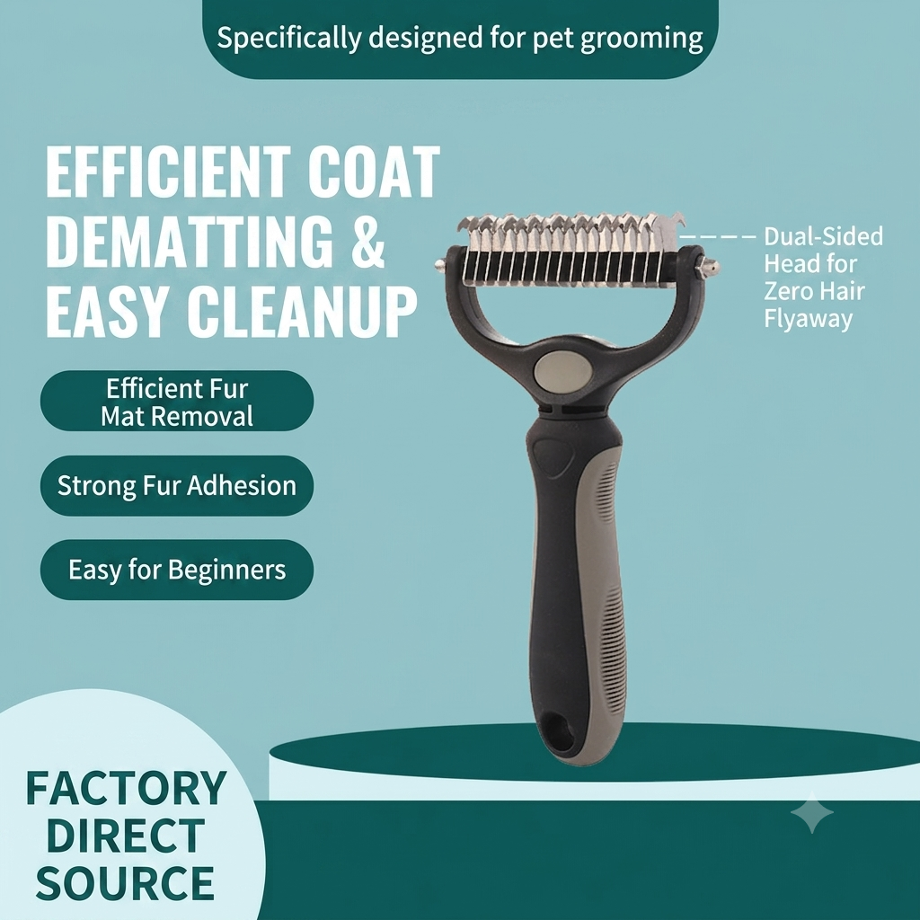 Pet detangling comb stainless steel hair removal brush for dogs and cats
