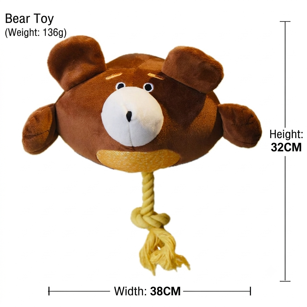 Cute Dog Plush Toy—Perfect for Pets to Keep Them Entertained While Alone; Durable, Chew-Resistant, and Squeaky; Ideal for Large Dogs to Chew on（副本）